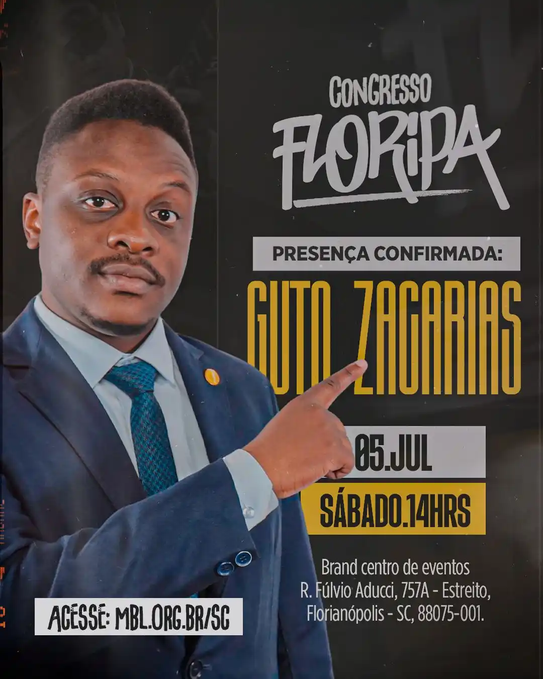 Image from Portal do Guto: 🚨 *ALÔ, SANTA CATARINA! FLORIPA, TÁ CHEGANDO A HORA!* 🚨  No dia 05/0...