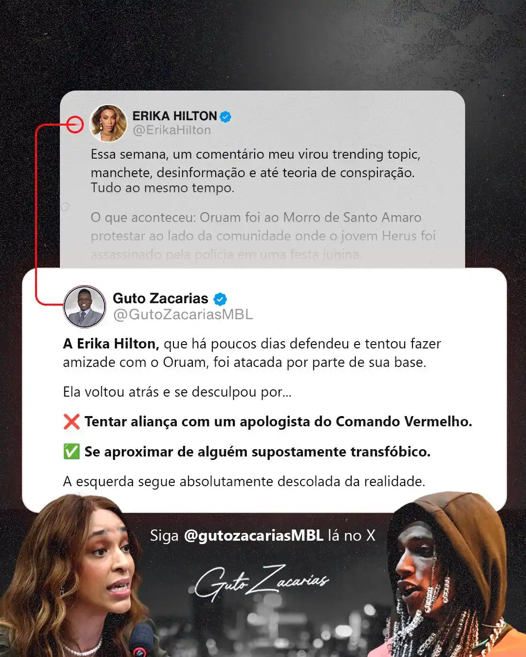 Image from Portal do Guto: Após tentar se aproximar de Oruam, apologista do Comando Vermelho e fi...
