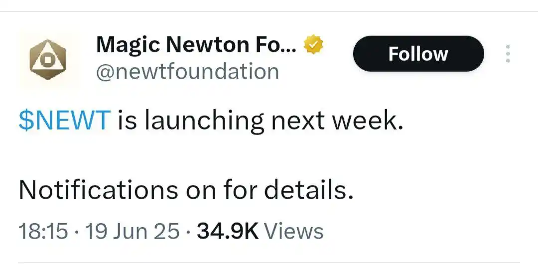 Image from BUILD UP COMMUNITY: ✅ @MagicNewton Confirmed $NEWT coming next week!  How many credits did...