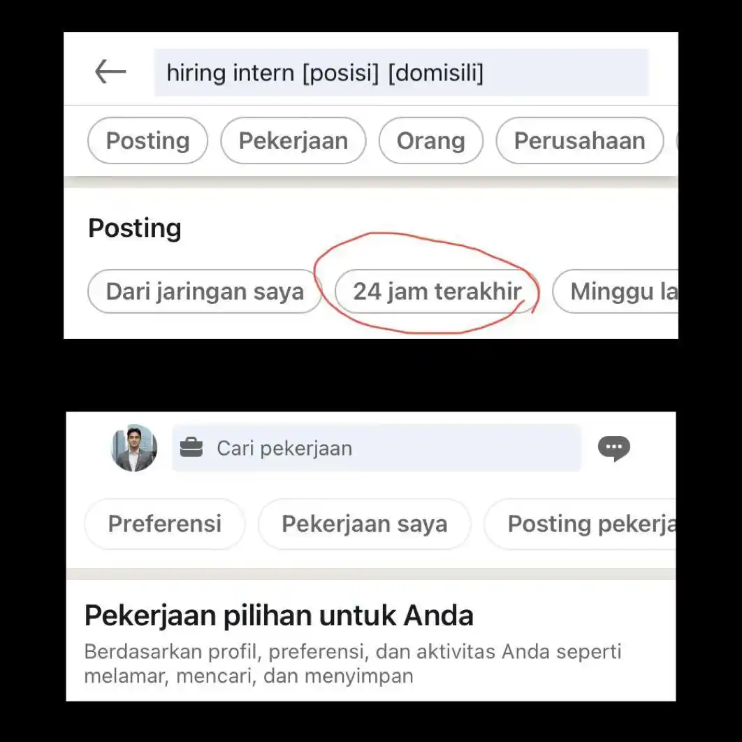 Image from Info loker terbaru: *‼️Cara mencari magang/kerja di linkedin, sesuai domisili*‼️ 1. Dari ...