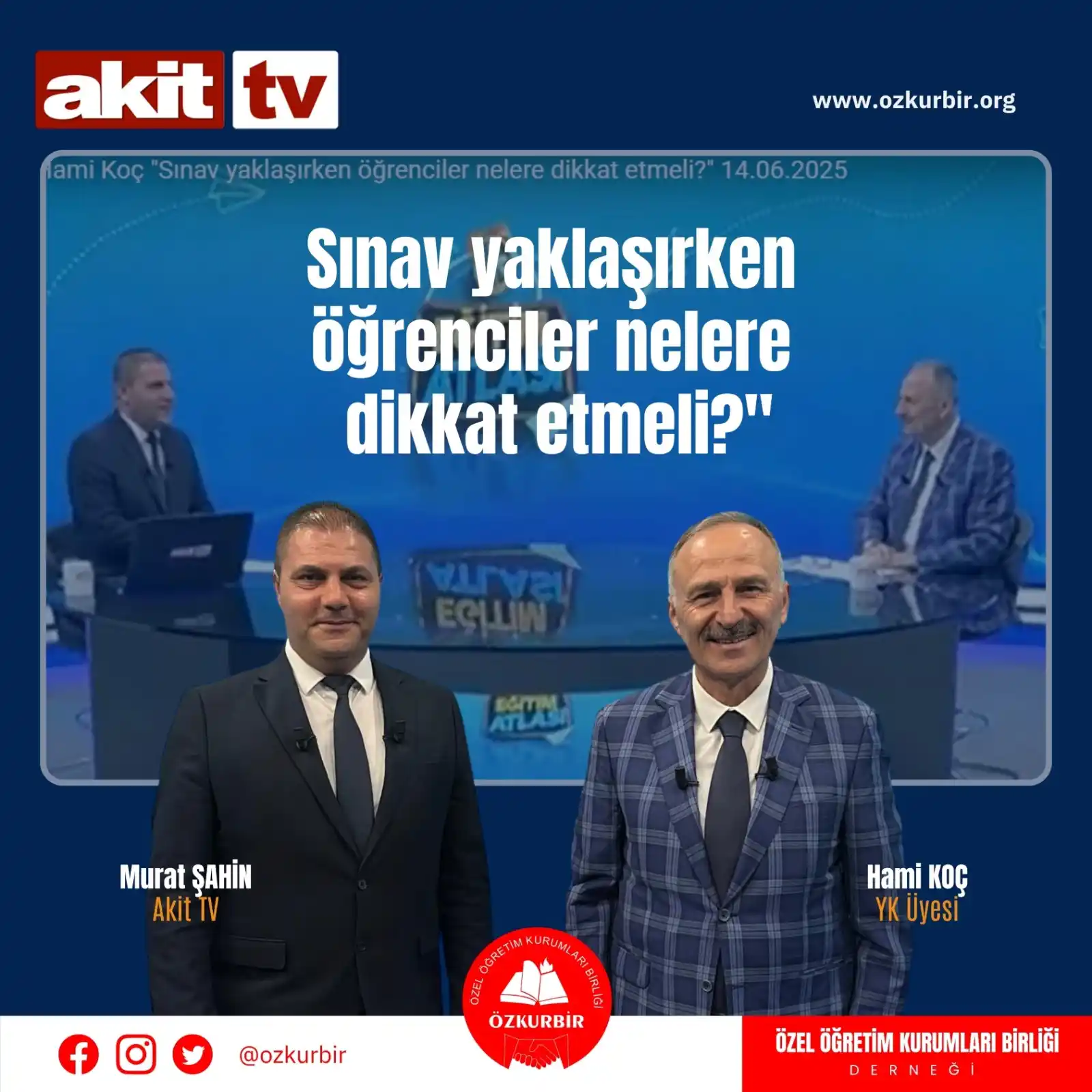 Image from ÖZKURBİR: 📺 *“Eğitim Atlası” Programında Sınav Sürecine Mercek Tutuldu!*   🎙️ ...