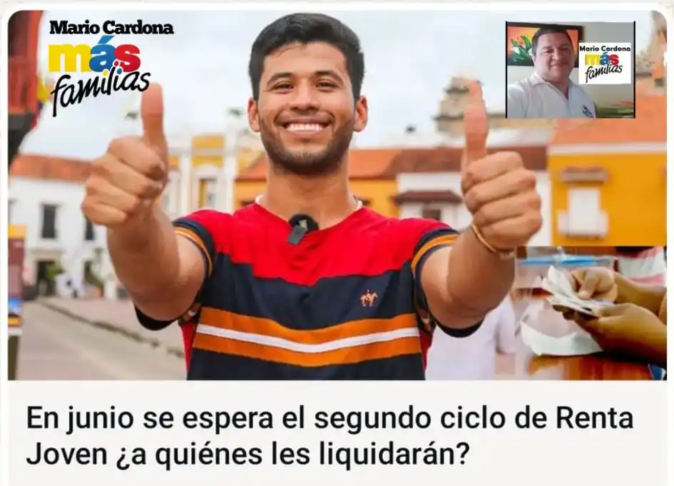 Image from 👉 Mario Cardona Más Familias 👪: 👉 En junio se espera el segundo ciclo de Renta Joven ¿a quiénes les l...