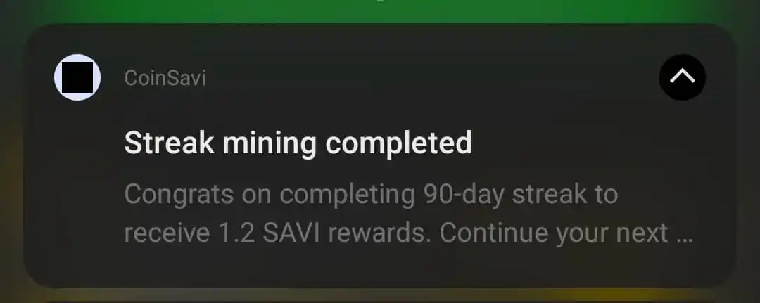 Image from BUILD UP COMMUNITY: Keep Mining CoinSavi Accumulate more streak 🔗 https://coinsavi.com/...