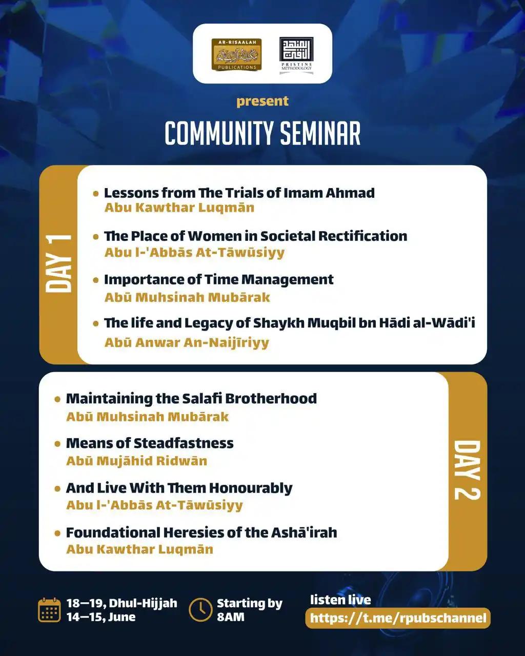 Image from Arrisaalah Publications: *📍Live Now*  📑 Means of Steadfastness   💬 Yoruba Language   📡 http...