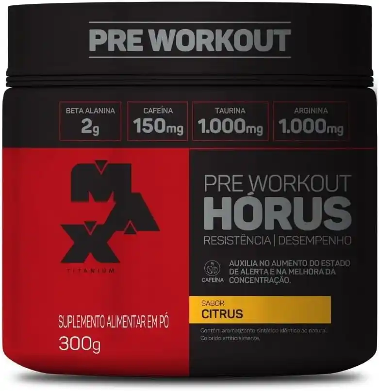 Image from Pechincha Brasil: 🛒 Max Titanium Hórus Pre Workout - 300G Citrus -  ✅ Por Apenas: R$ 11...