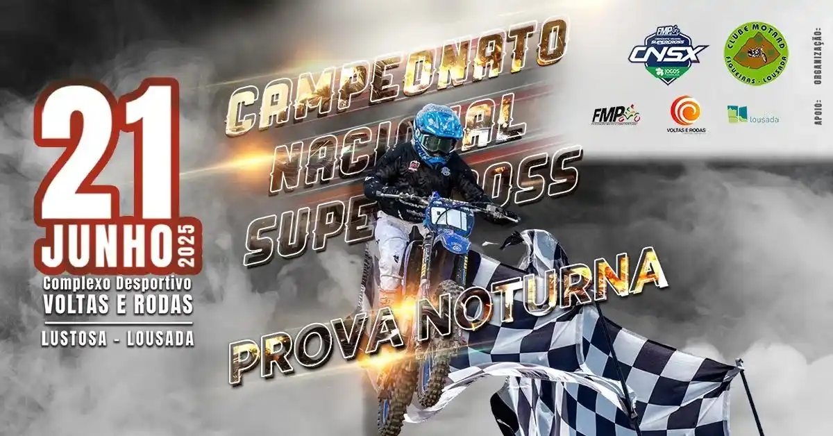 Image from Revista Motojornal: O Campeonato Nacional de Supercross 2025 arranca em Lustosa. O espetác...