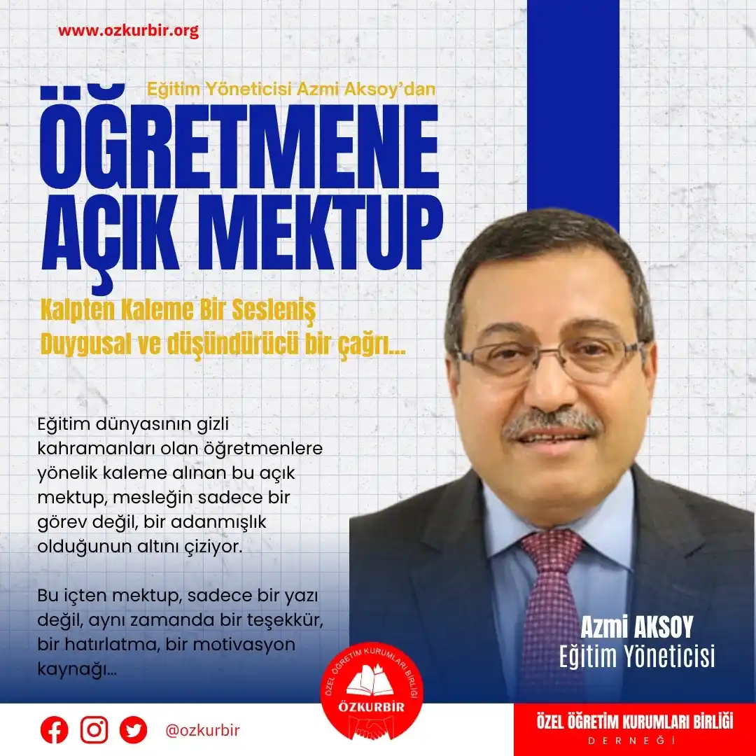 Image from ÖZKURBİR: 📬 *"Öğretmene Açık Mektup" — Kalpten Kaleme Bir Sesleniş* ✍️ *Eğiti...