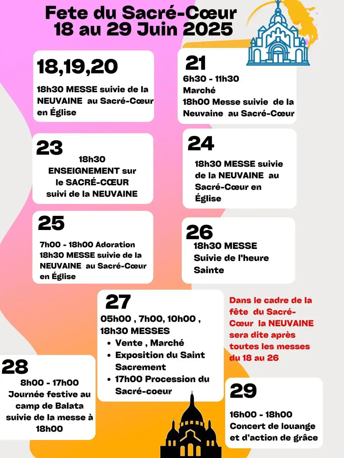 Image from Église Catholique en Martinique (Diocèse de Martinique): Programme de la fête du Sacré-Coeur de Jésus Mercredi 18 , jeudi 19 e...