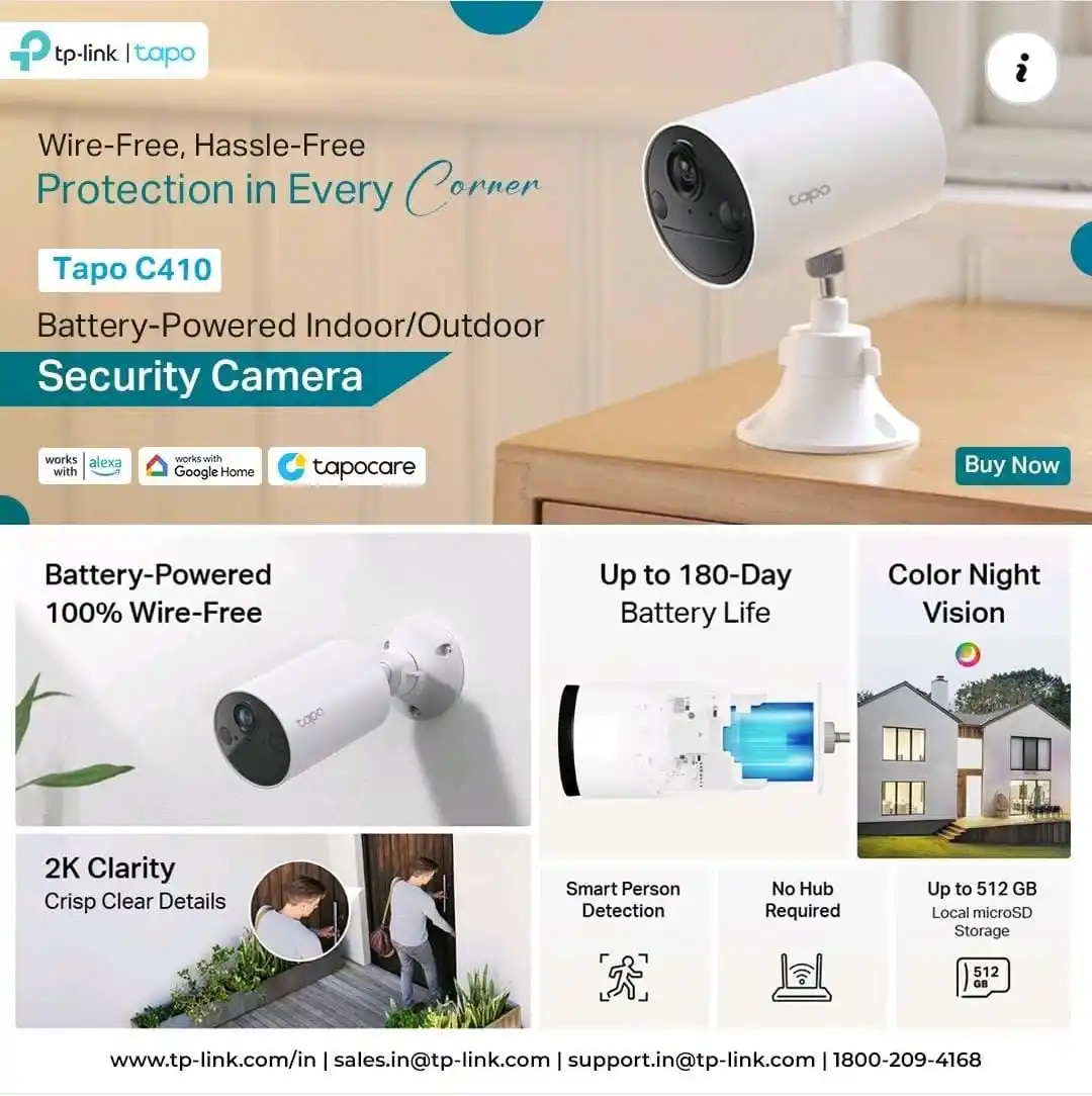 Image from CMPL: *Tapo C410* Smart Wire-Free Camera for Ultimate Security!!  The Tapo C...