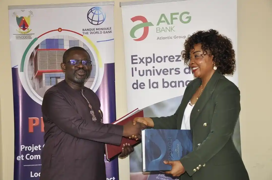Image from The Guardian Post Daily: The financial institution, AFG Bank Cameroon, has sealed a deal with t...