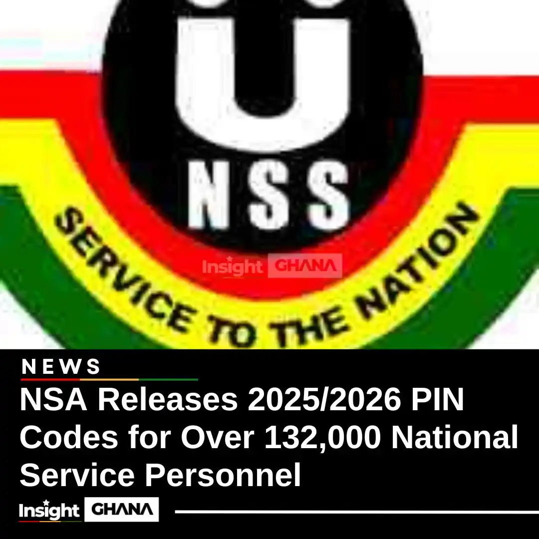 Image from Insight Ghana: The National Service Authority (NSA) has officially released PIN codes...