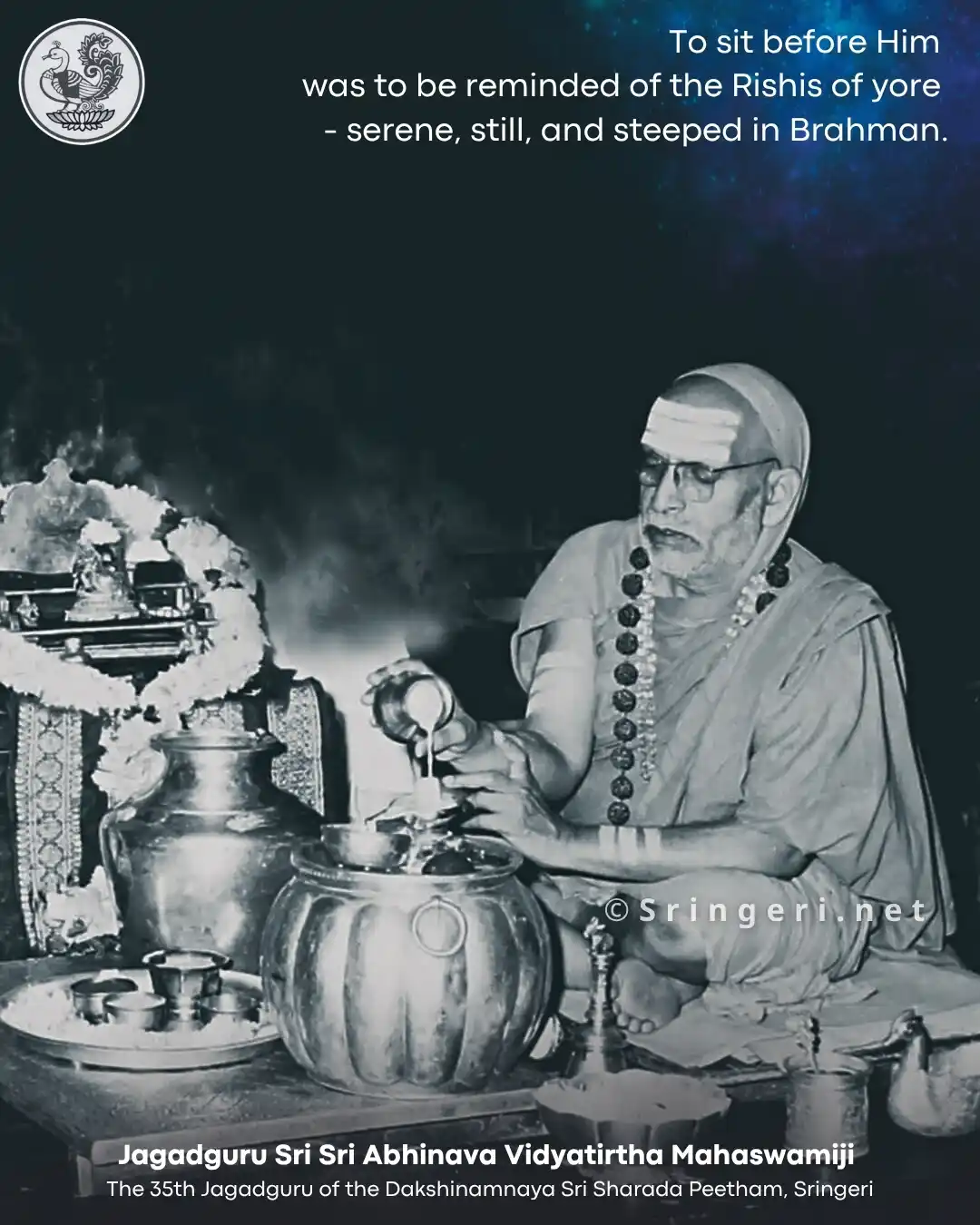 Image from Aham Brahmasmi - Vedanta | Spirituality | Sanatana Dharma| Sringeri Guru Parampara | Adi Shankara: The strength of tradition and the depth of realization 🪷 Jagadguru Na...