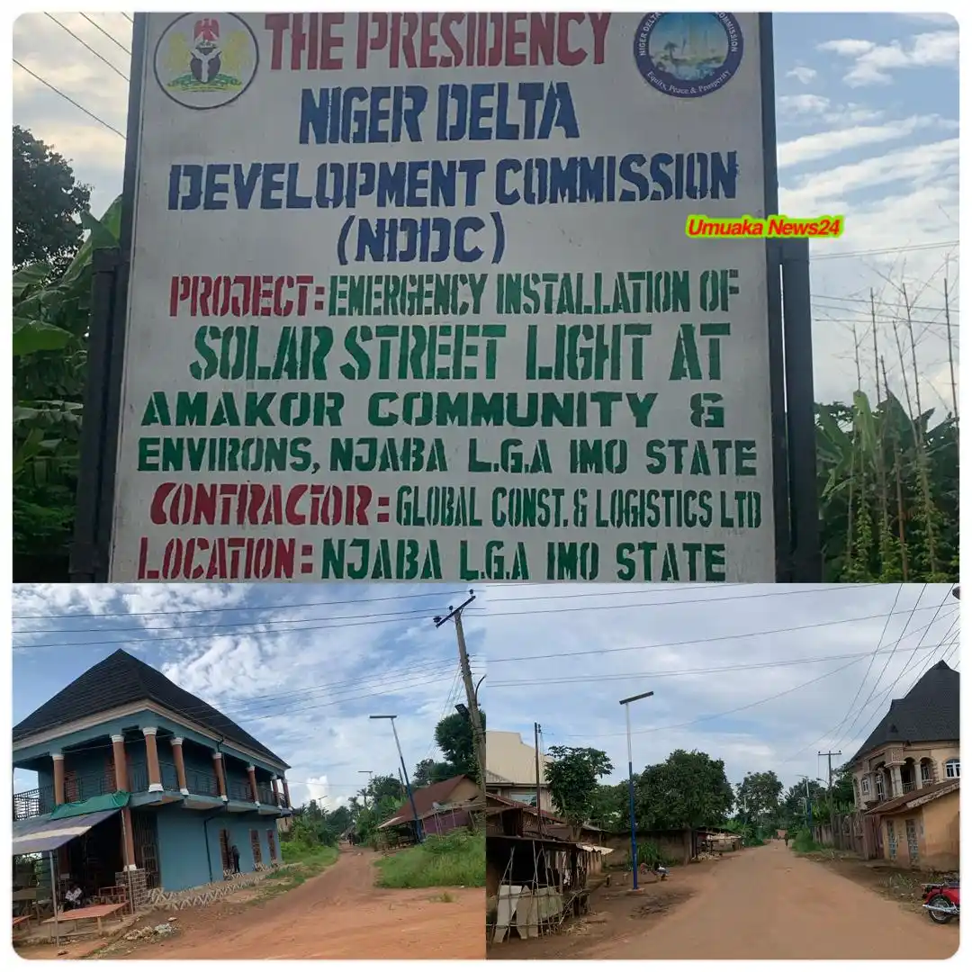 Image from UMUAKA NEWS24: *Amakor Community Glows with 300 NDDC Solar Streetlights, To Drive-Out...
