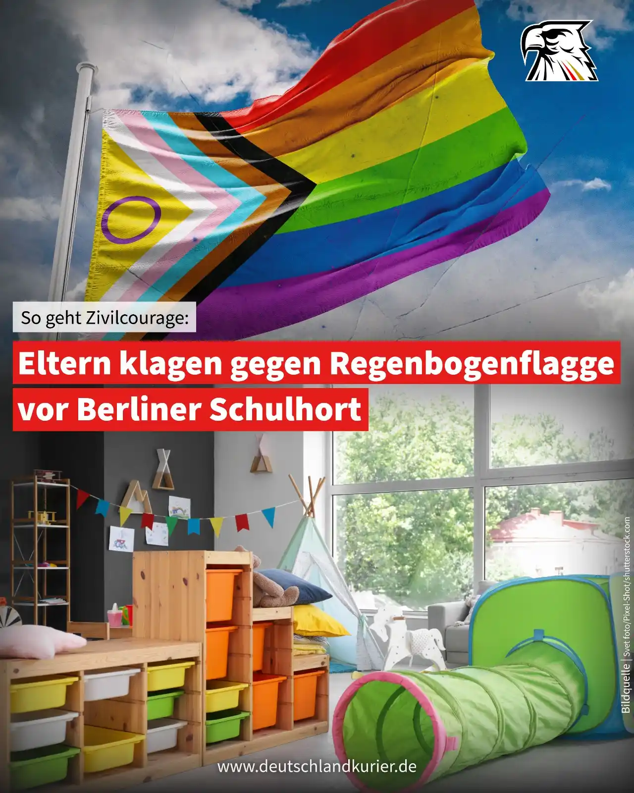 Image from Deutschland-Kurier: An einem Berliner Grundschulhort im Bezirk Treptow-Köpenick hängt die ...