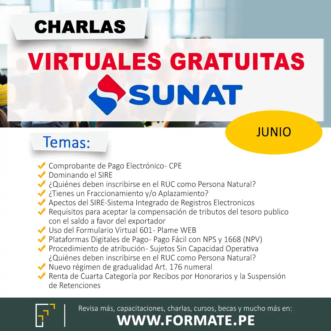 Image from Prácticas Profesionales Perú: 🚨[ATENCIÓN]🚨 SUNAT ofrece charlas tributarias gratuitas 𝗔 𝗡𝗶𝘃𝗲�...