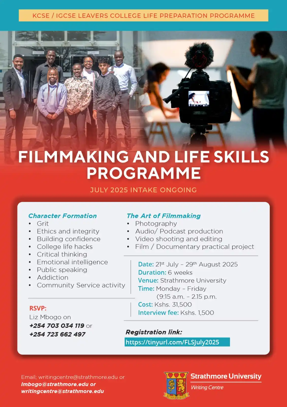 Image from The Tech Hut Community: Calling all IGCSE and KCSE Leavers!🎬   Cohort 3 is rolling!  Our Film...
