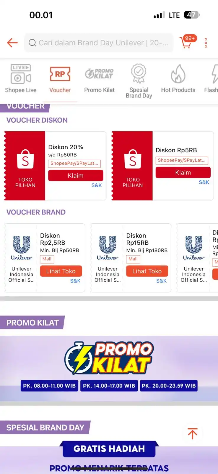 Image from INFO PROMO RACUN SHOPEE CUAN: Cepeettt diskon 20% unilever https://s.shopee.co.id/AUiNSFCCcp...