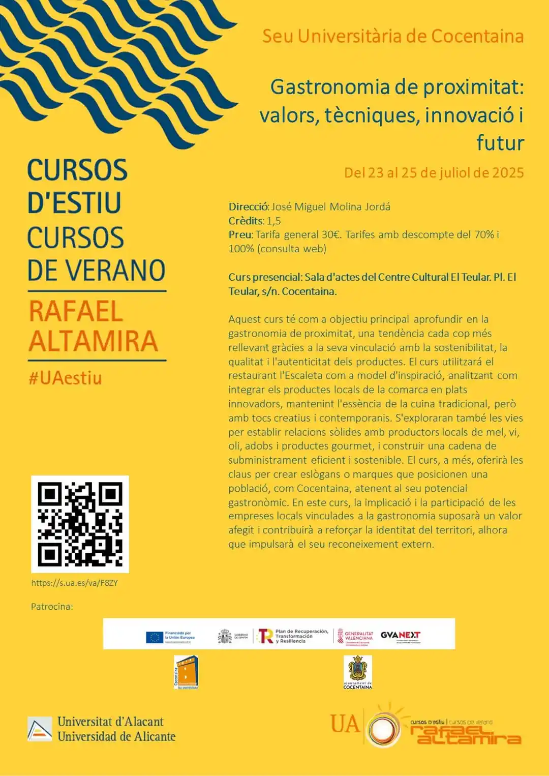 Image from AJUNTAMENT DE COCENTAINA: Cursos d'estiu ☀️  https://web.ua.es/va/verano/2025/seus/cocentaina/ga...
