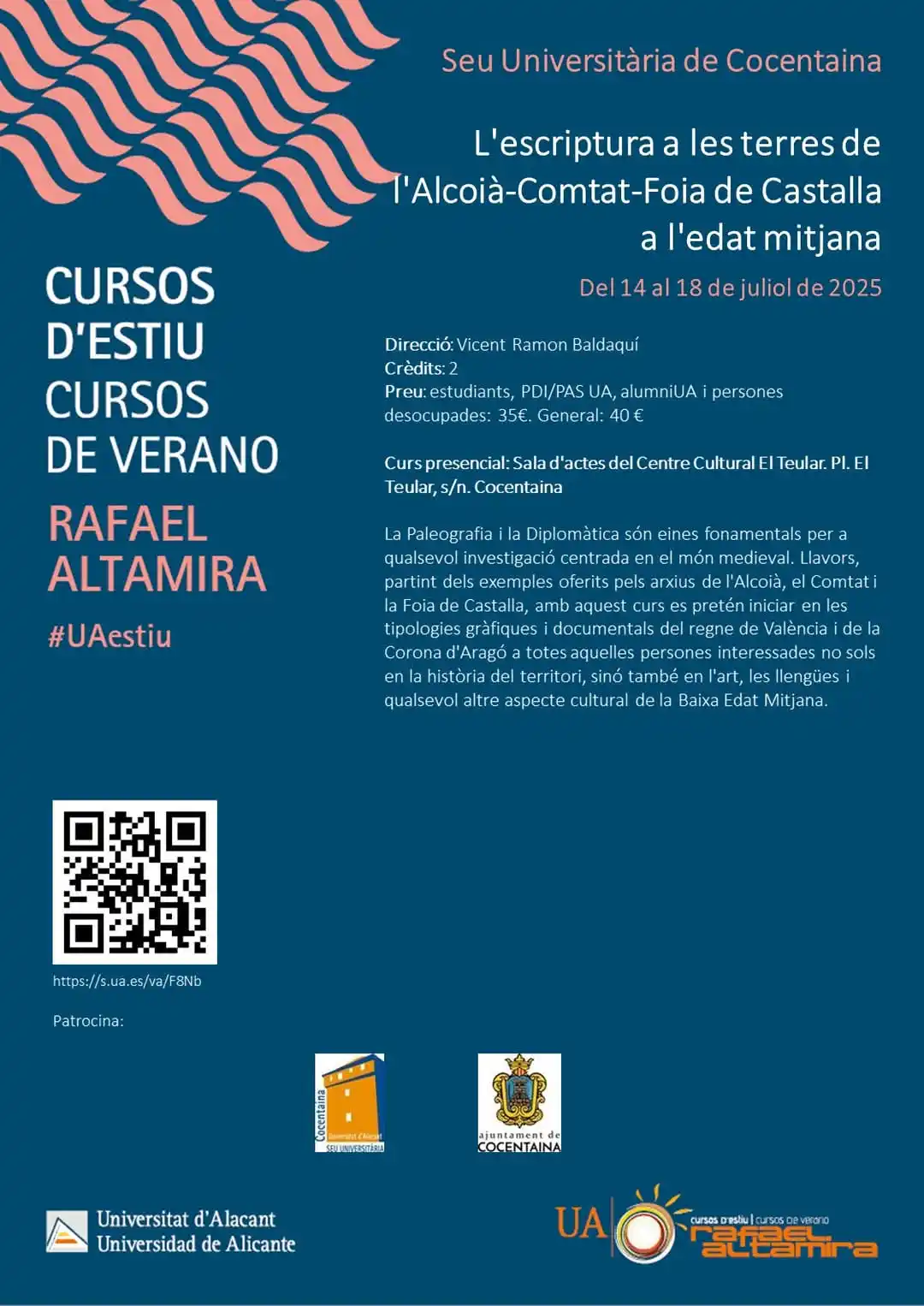 Image from AJUNTAMENT DE COCENTAINA: Cursos d'estiu ☀️ https://web.ua.es/va/verano/2025/seus/cocentaina/l-...