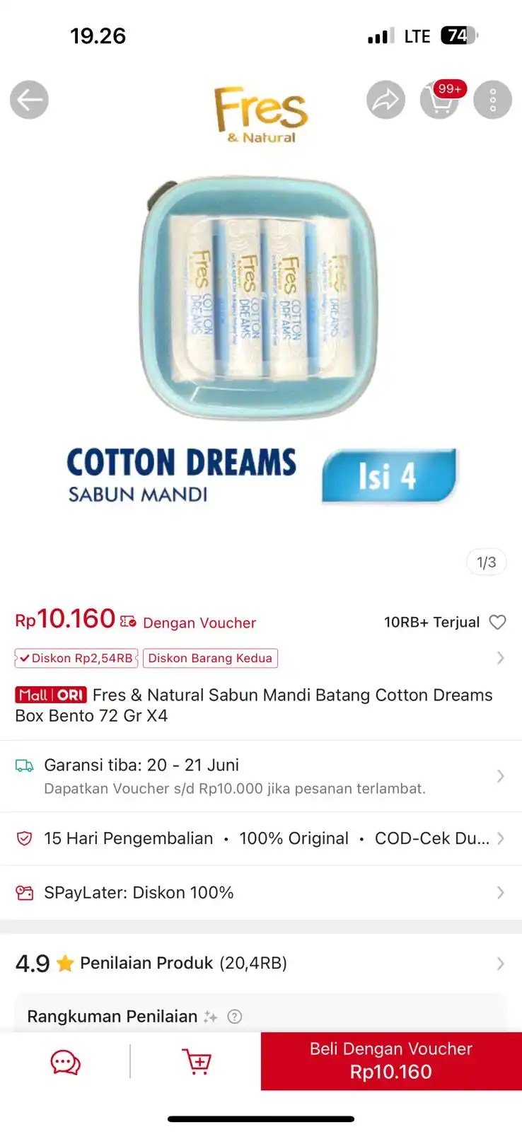 Image from INFO PROMO RACUN SHOPEE CUAN: Dapet 4sabun batang fresh free kotak makan pakein diskon vip Ungu htt...