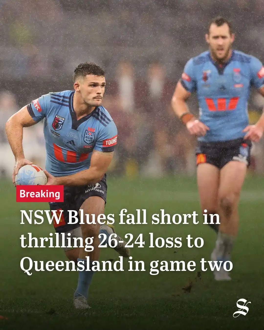 Image from The Sydney Morning Herald: Despite four unanswered NSW tries in the second half, Queensland just ...