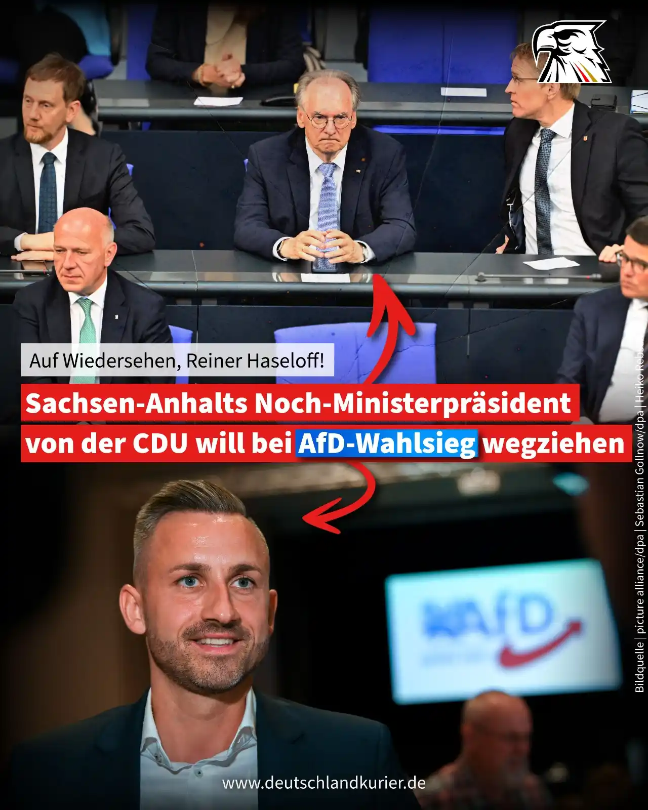 Image from Deutschland-Kurier: Die Abwahlpanik ist mit Händen zu greifen. Reiner Haseloff (CDU), der ...