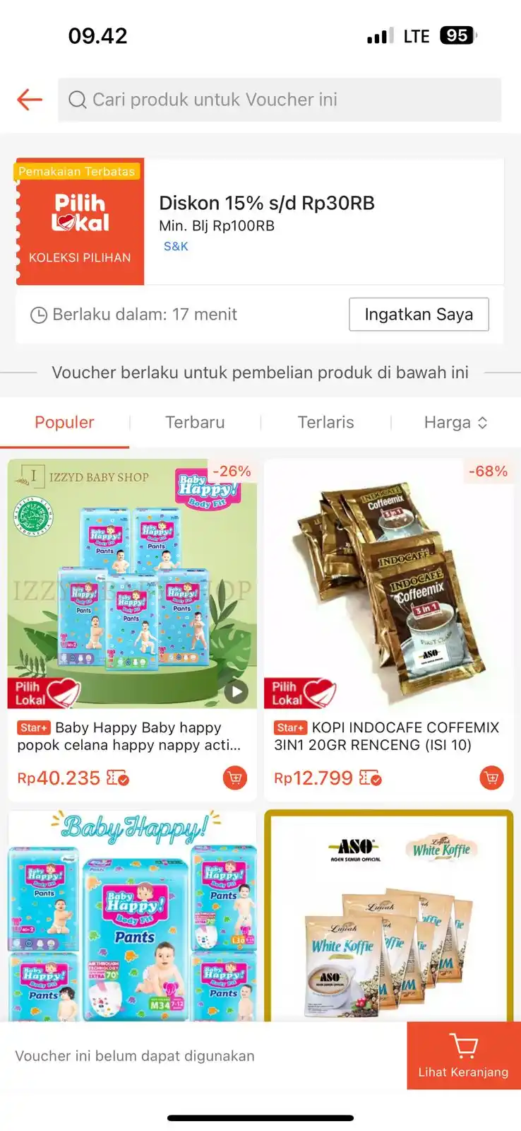 Image from INFO PROMO RACUN SHOPEE CUAN: Diskon 15% pilih lokal jam 10.00 Vc udah nempel yaaa https://s.shopee...