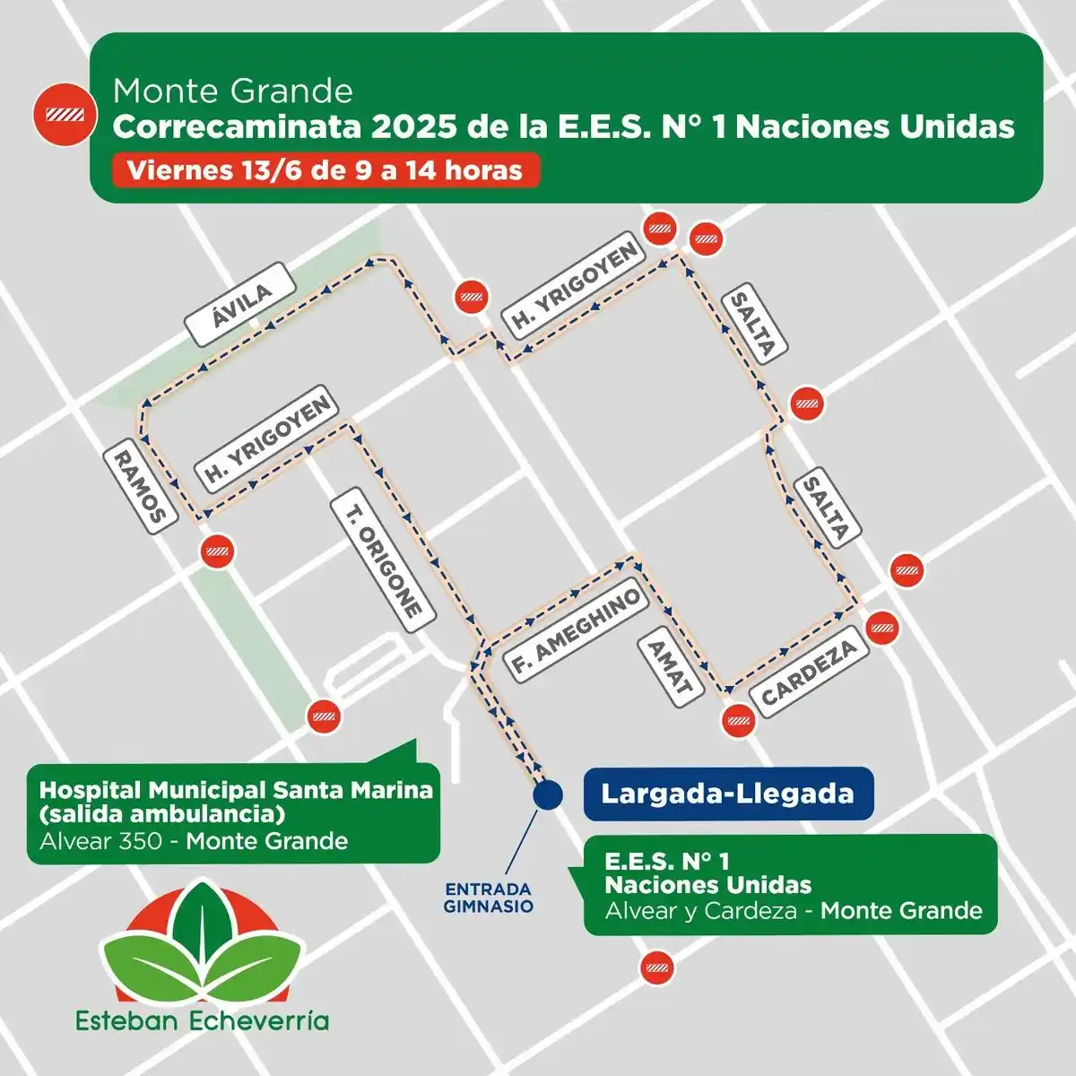 Image from Municipio Esteban Echeverría: 🚧El viernes 13/6, de 9 a 14 horas, habrá corte de calles en <a class=...