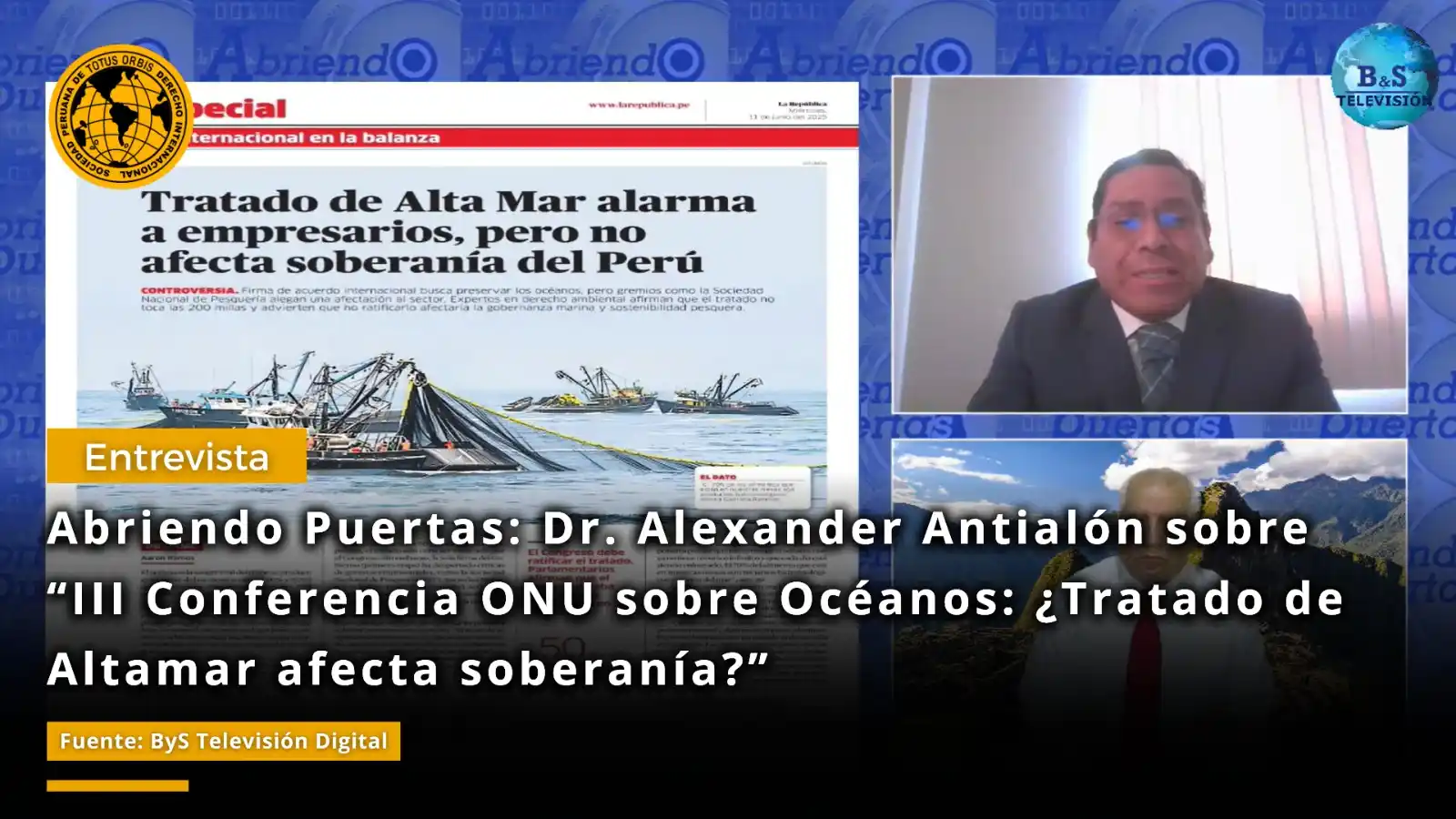 Image from Sociedad Peruana de Derecho Internacional: 📹 Estimada comunidad, les compartimos la entrevista al Dr. Alexander ...