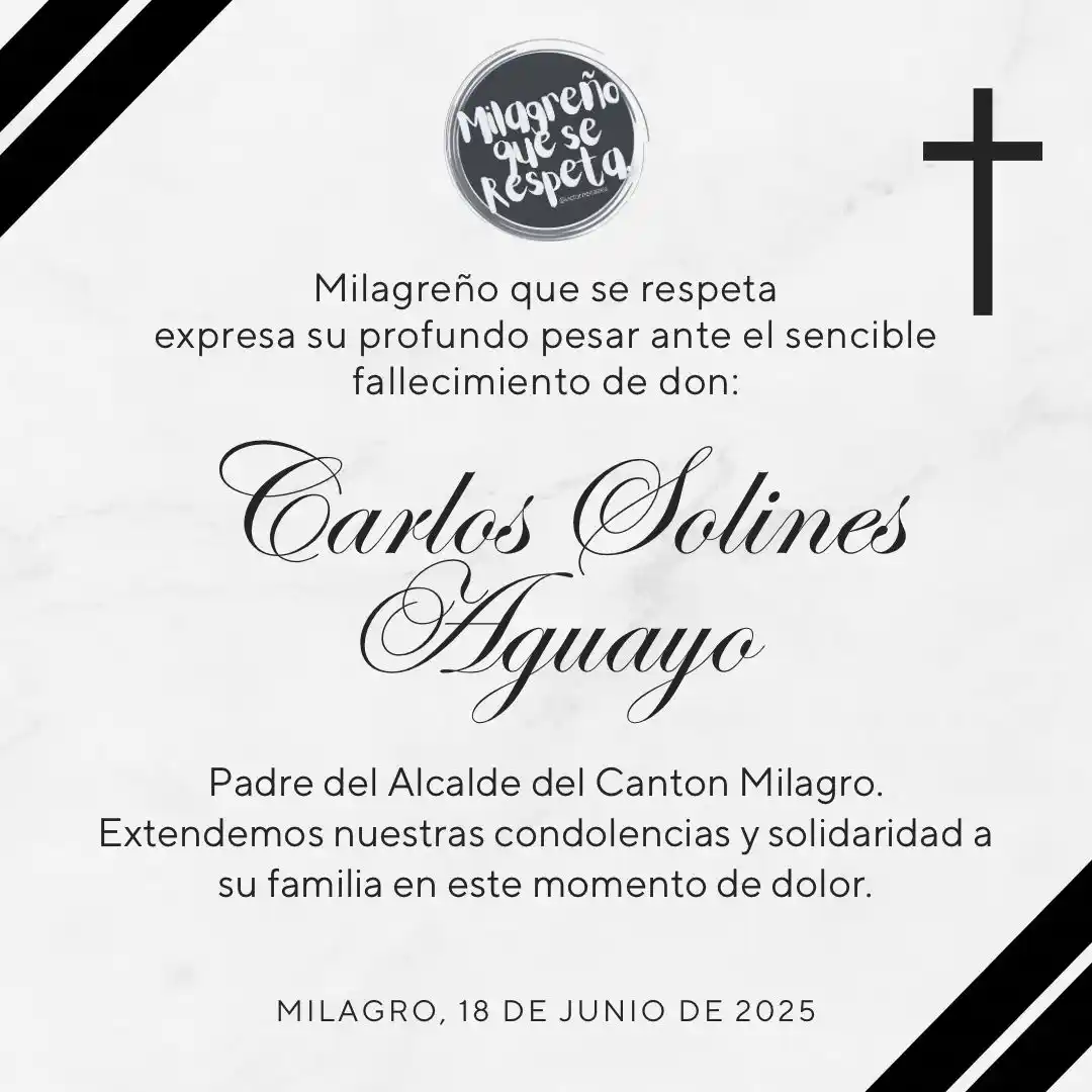 Image from Milagreño que se Respeta: Extendemos nuestras condolencias al Alcalde, Pedro Solines, ante el se...