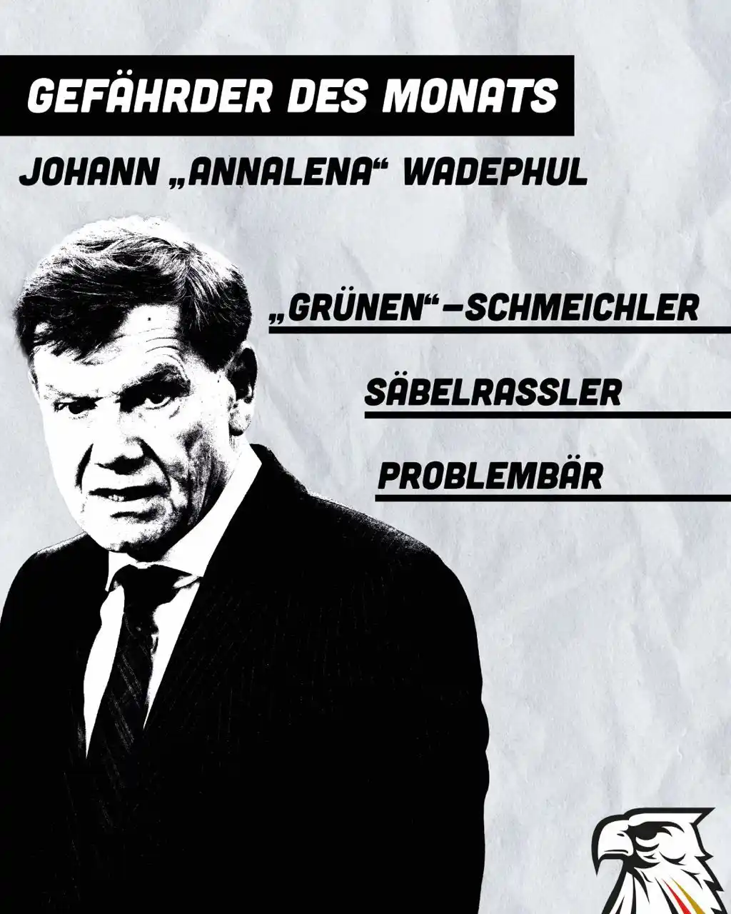 Image from Deutschland-Kurier: Gefährder des Monats: Johann „Annalena“ Wadephul „Grünen“-Schmeichler ...
