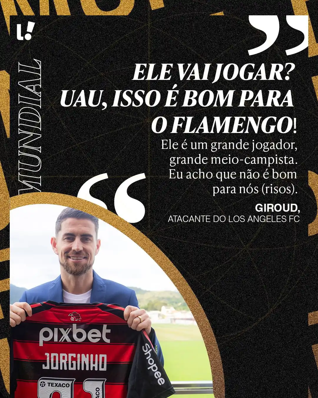 Image from Lance! Flamengo: JÁ CHEGOU COLOCANDO MEDO NOS ADVERSÁRIOS! 😱  Será que o Jorginho vai ...