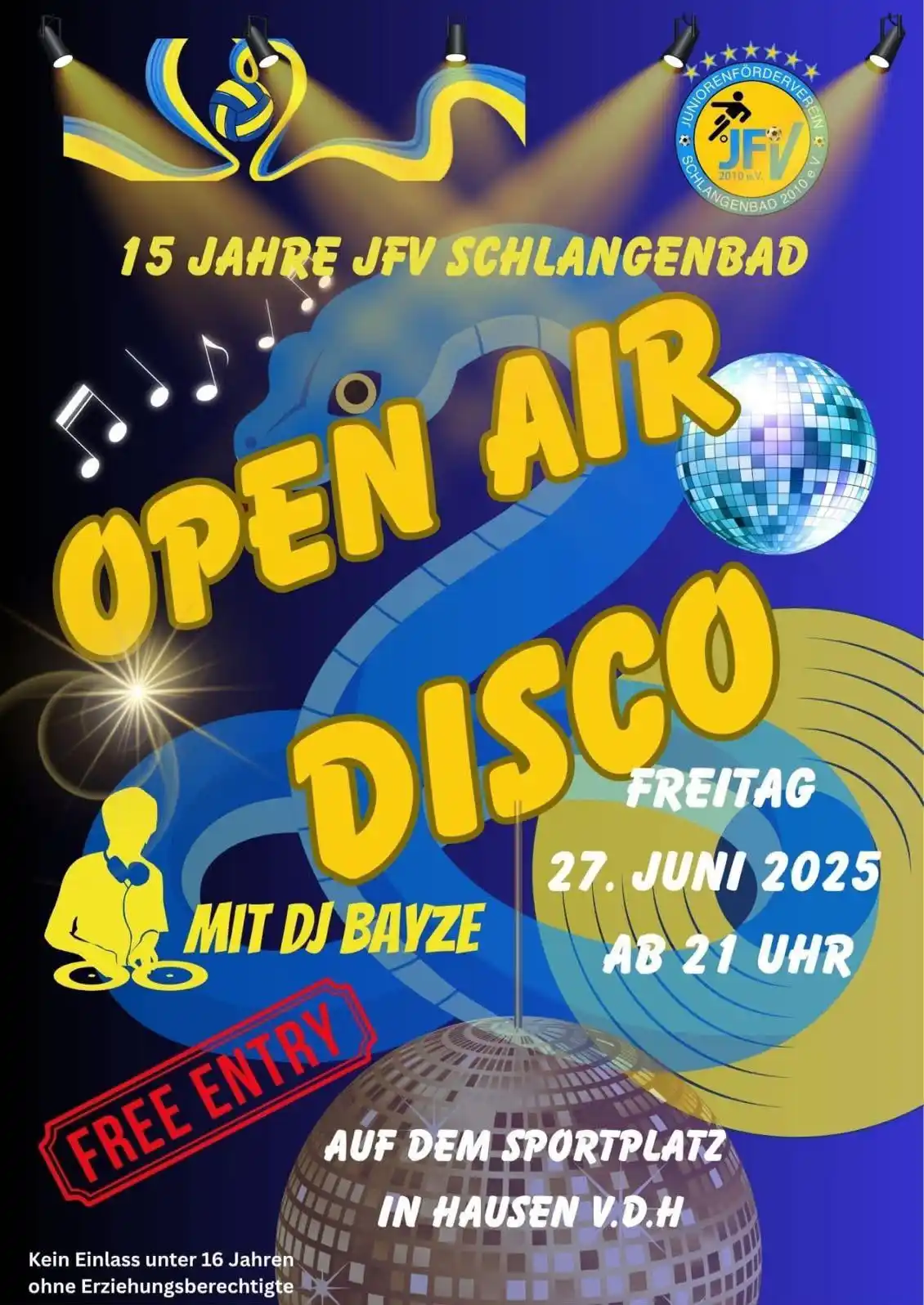 Image from Gemeinde Schlangenbad: 🎉 *Jubiläumsparty beim JFV Schlangenbad 2010 e.V.!* 🎶 Das Turnierwoc...