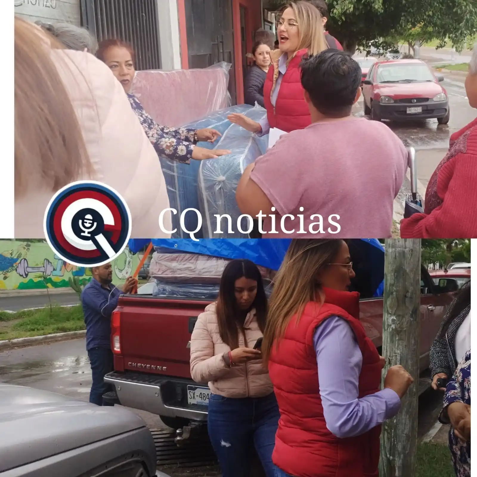 Image from CQ NOTICIAS 📝 (Sin Censura): 📰 Llevan apoyo a familias afectadas por inundación en Villas de Santi...