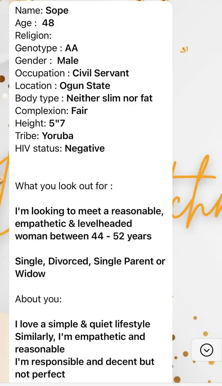 Image from Singles connect: Mr Sope wants to meet a good woman for relationship. Dm if you’re inte...