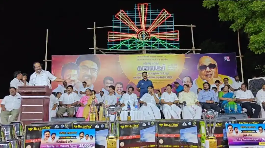 Image from The Great India News: மு.க.ஸ்டாலின் தான் உண்மையான முருக பக்தர் – திமுக கூட்டத்தில் லியோனியின...