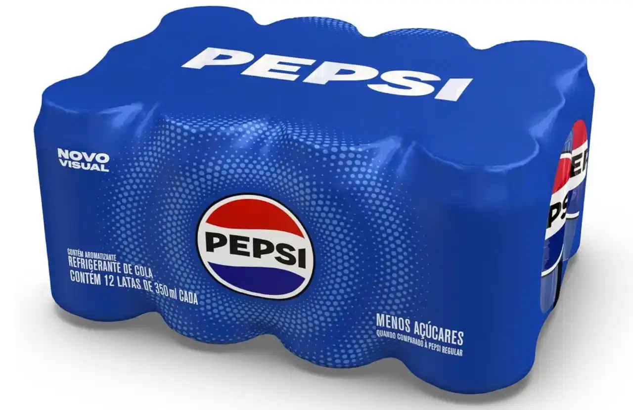 Image from InfoBR Promoções: 🔥 Pack de Refrigerante Pepsi Lata 350ML 12 Unidades - R$23,39  🚚 Fre...