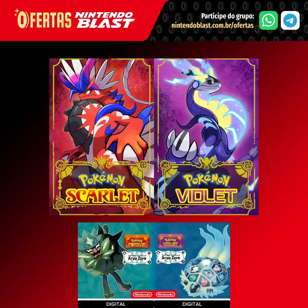 Image from Ofertas Nintendo Blast: 👾 *Pokémon Scarlet/Violet + DLCs* (via Mercado Livre) * Jogos para Sw...