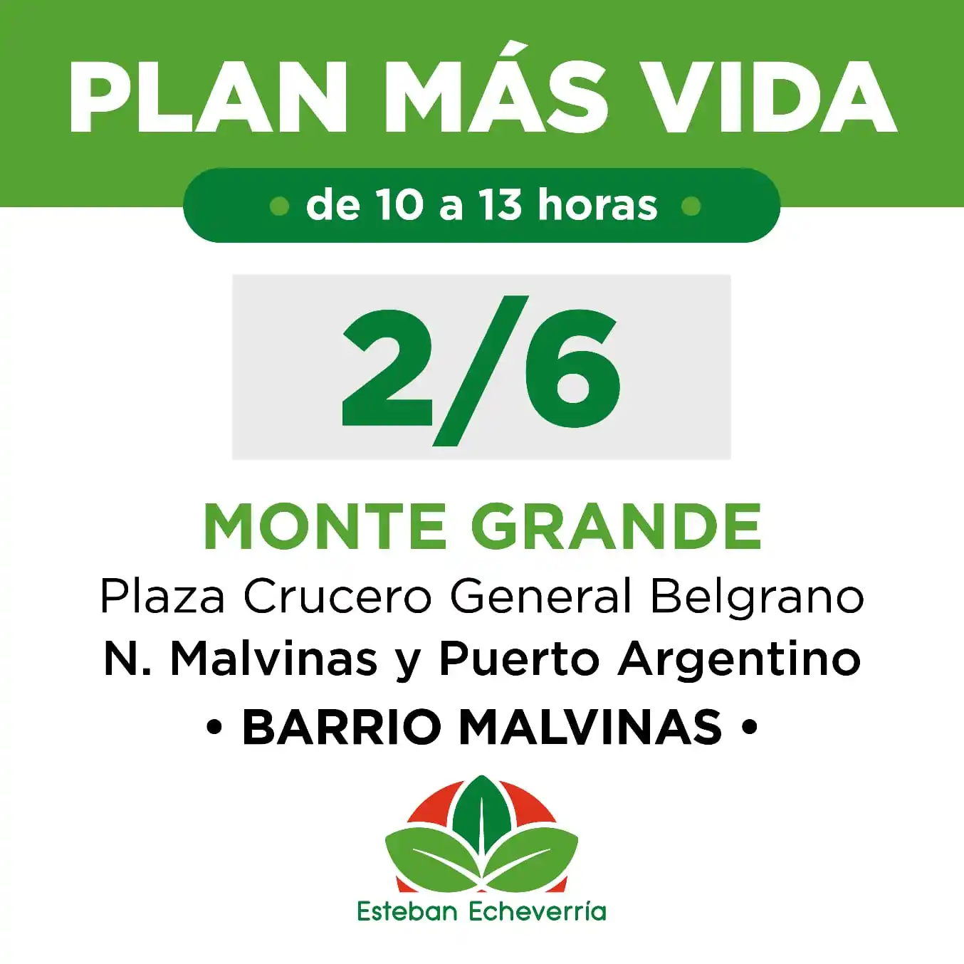 Image from Municipio Esteban Echeverría: 👩👩👦 Realizaremos una nueva jornada de inscripción al Plan Más Vid...