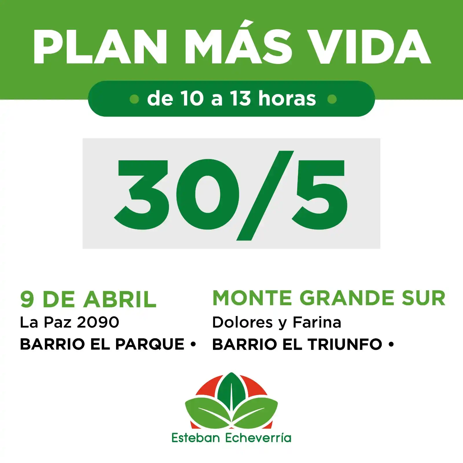 Image from Municipio Esteban Echeverría: 👩👩👦 Realizaremos una nueva jornada de inscripción al Plan Más Vid...