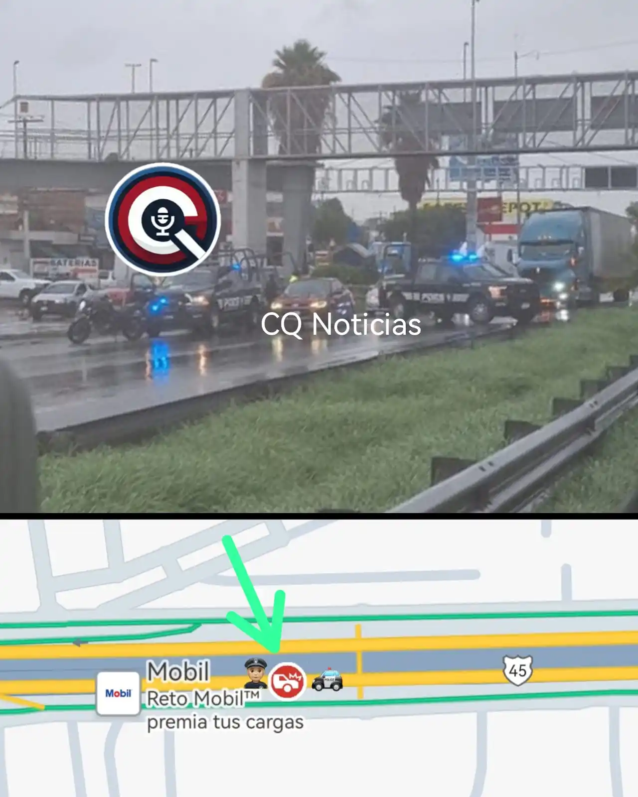 Image from CQ NOTICIAS 📝 (Sin Censura): ⚠️💥🚗 Reportan movilización de unidades de POES sobre la 57 a la altu...