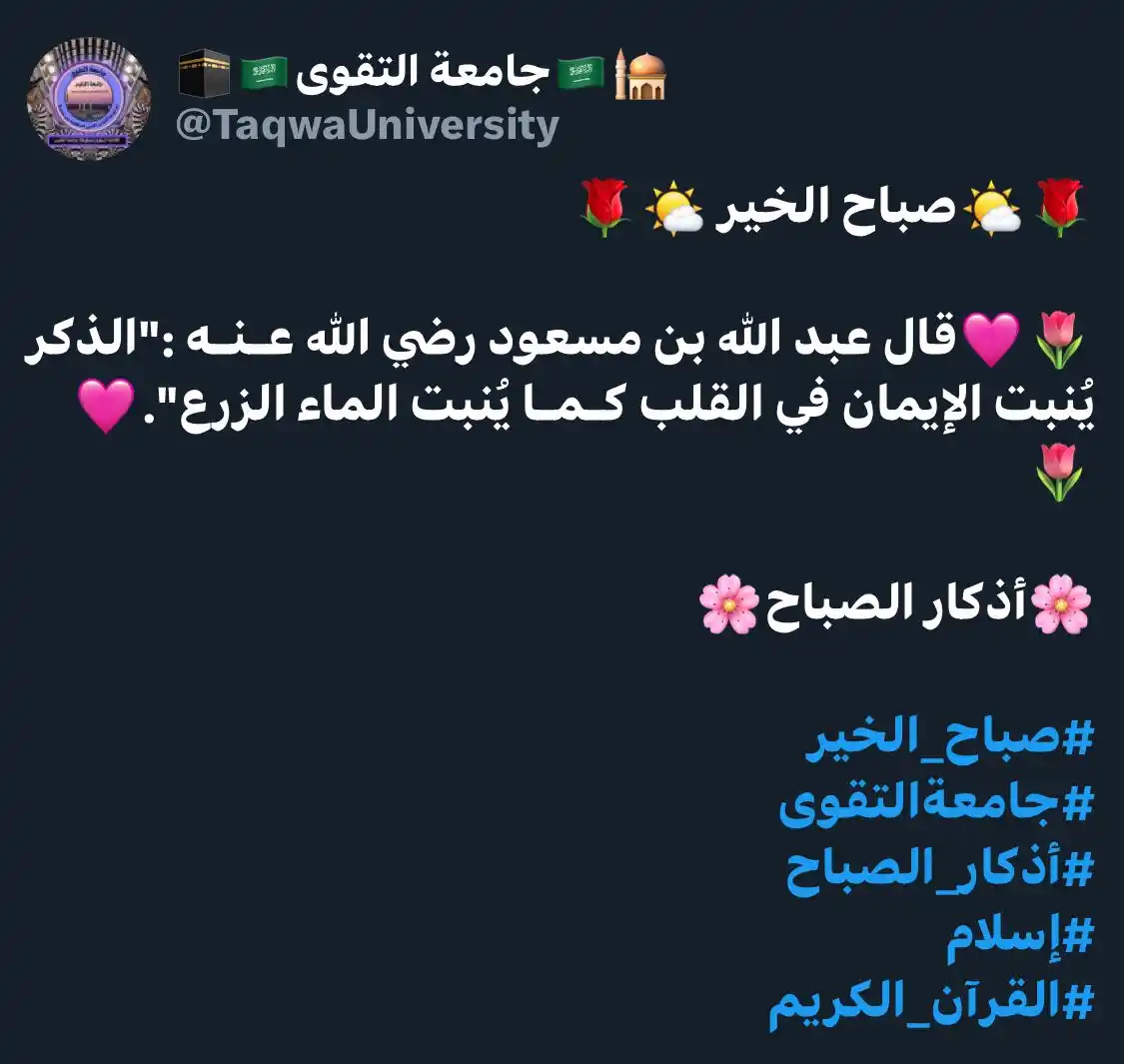 🕋🇸🇦جامعة التقوى 🇸🇦🕌  post