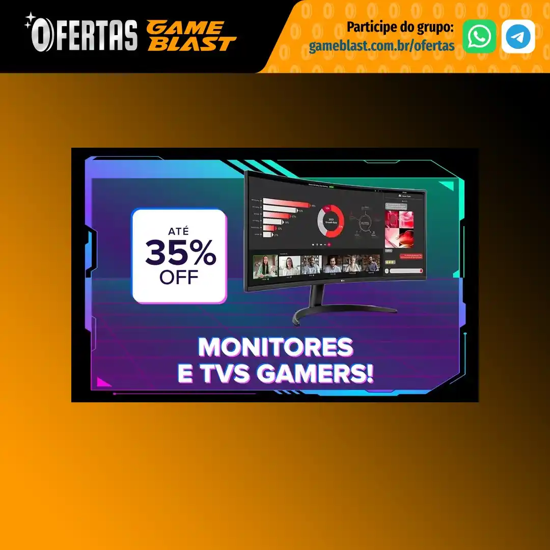 Image from Ofertas Nintendo Blast: 👾 *[SEMANA GAMER ON] TVs e Monitores* (via Mercado Livre) * Smart TVs...