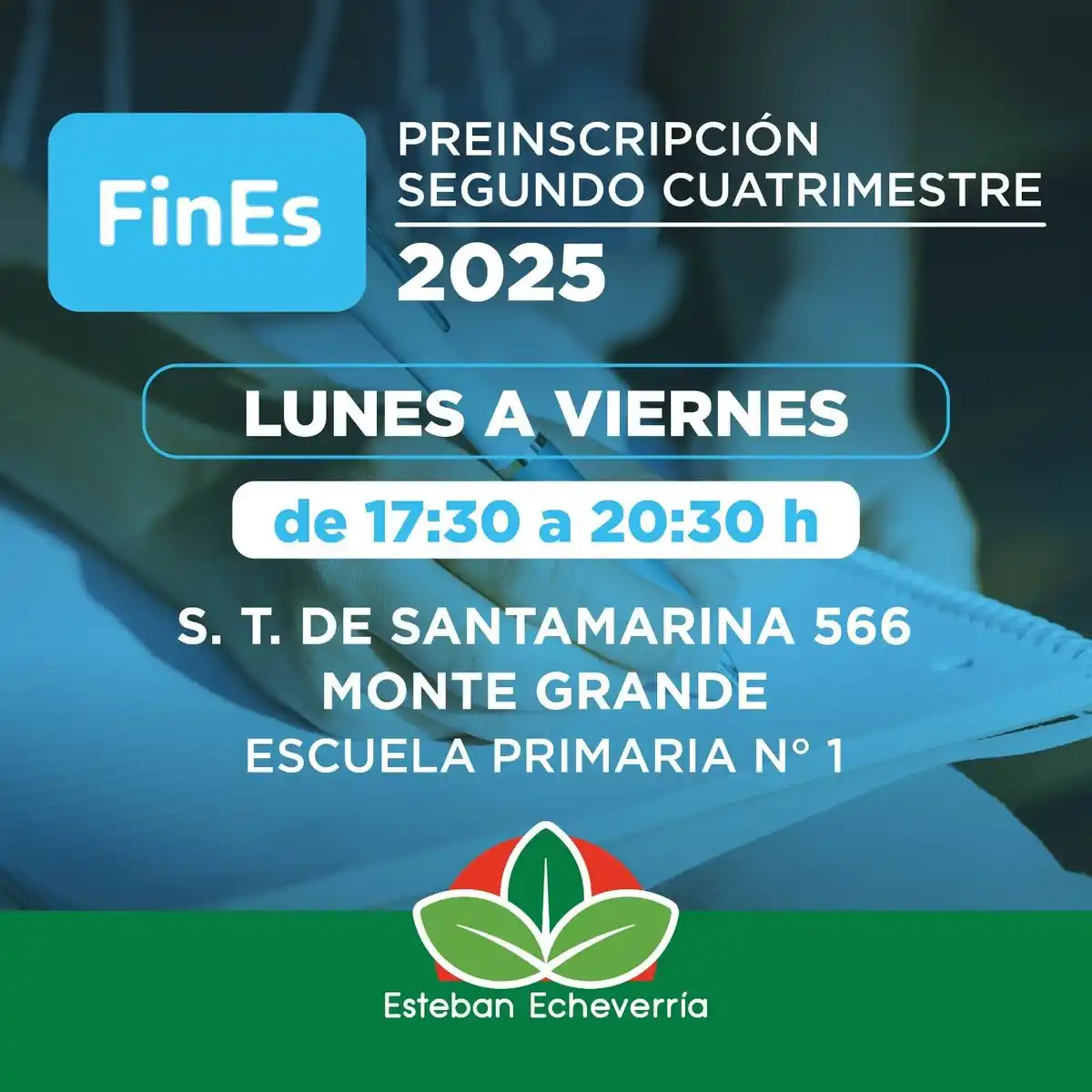 Image from Municipio Esteban Echeverría: 📚 Si tenés más de 18 años, podés preinscribirte al Plan FinEs 2025 pa...