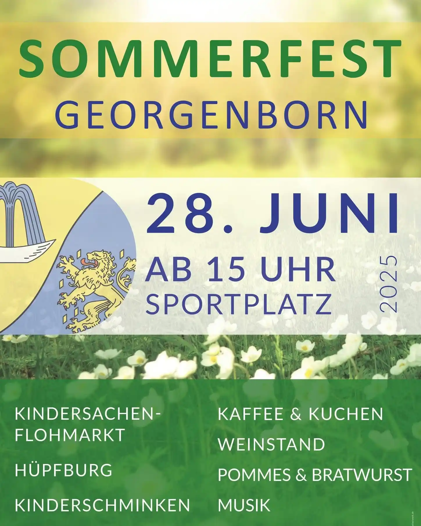 Image from Gemeinde Schlangenbad: *Sommerfest Georgenborn 2025* ☀️  Am *Samstag, den 28. Juni 2025,* ist...
