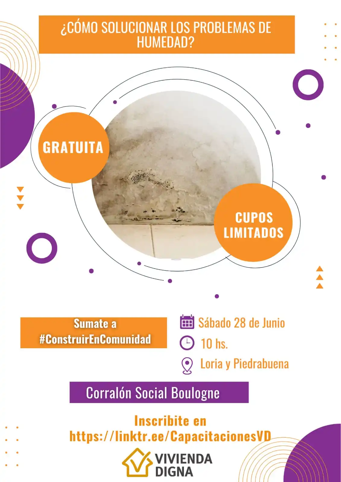 Image from Corralón Social Vivienda Digna: 📣 Sumate el *Sábado 28 de Junio a las 10 hs* a la capacitación gratui...