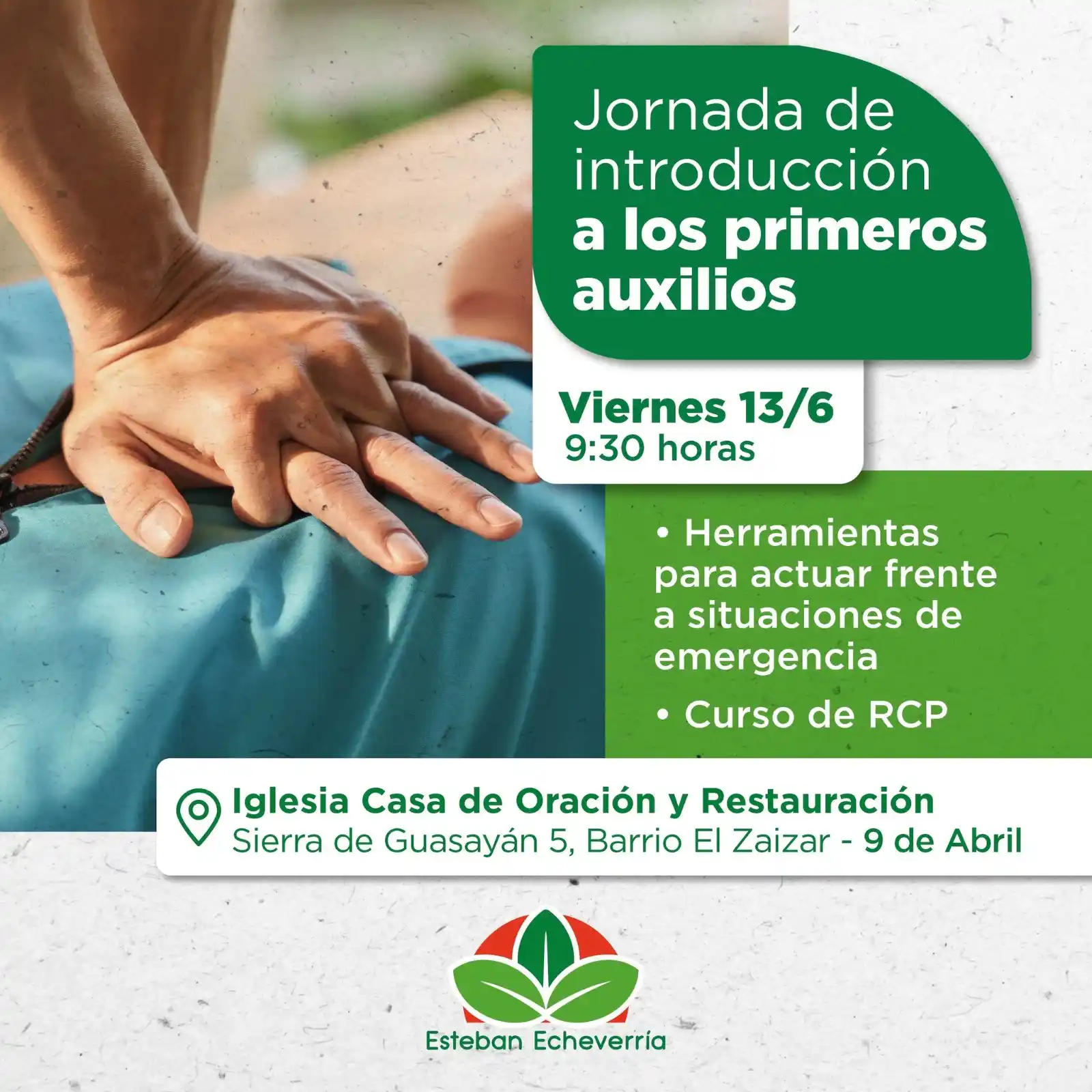 Image from Municipio Esteban Echeverría: 💓 Te invitamos a participar de una jornada de capacitación sobre prim...