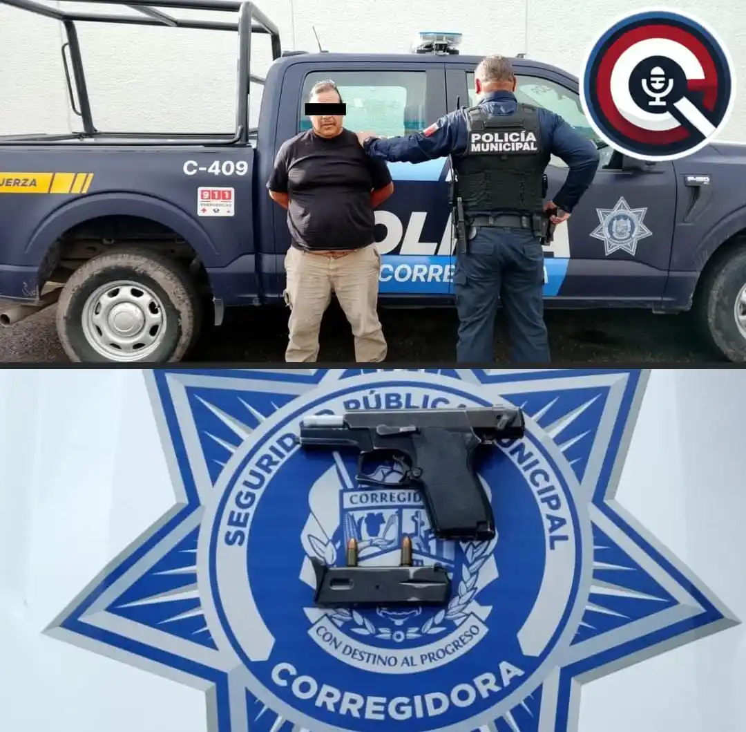 Image from CQ NOTICIAS 📝 (Sin Censura): 🚔👮🏼‍♂️👤 𝐓𝐫𝐚í𝐚 𝐮𝐧 𝐚𝐫𝐦𝐚 𝐝𝐞 𝐟𝐮𝐞𝐠𝐨; 𝐞𝐬 𝐝𝐞𝐭𝐞𝐧𝐢...