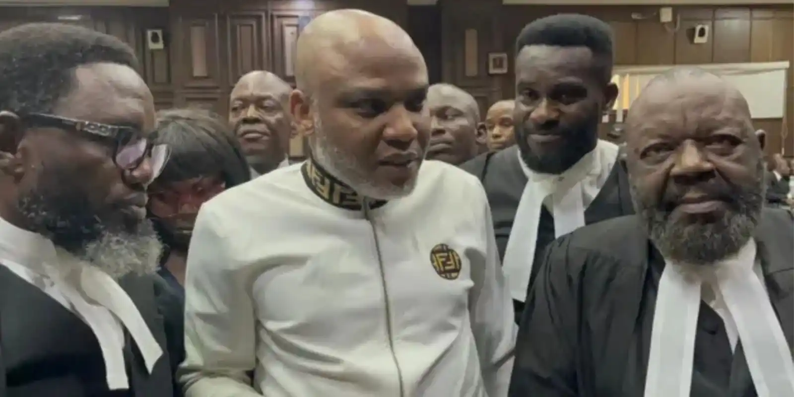 Image from UMUAKA NEWS24: *U.S. Officials Observe Nnamdi Kanu’s Trial In Abuja As Prosecution Wi...