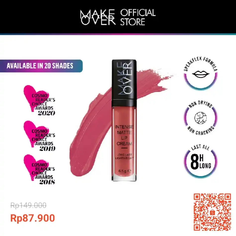 Image from INFO PROMO RACUN SHOPEE DISKON KODE VOUCHER SPILLTIKTOK TOKOPEDIA TIKTOK BLIBLI LAZADA RECEH CUAN: 011 Temukan MAKE OVER Intense Matte Lip Cream - Lipstick Lipcream tah...